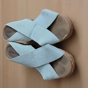 Teal hightop sandals